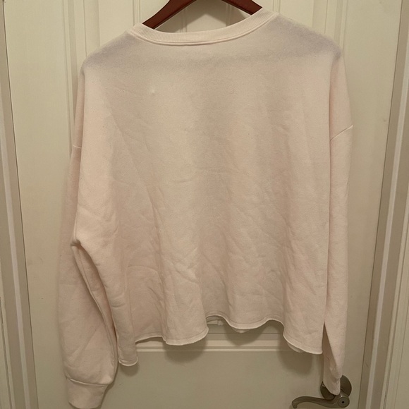 AC/DC Cropped Grayson Threads Crewneck Sweatshirt XL Rolled hem lightning bolts - Picture 5 of 8